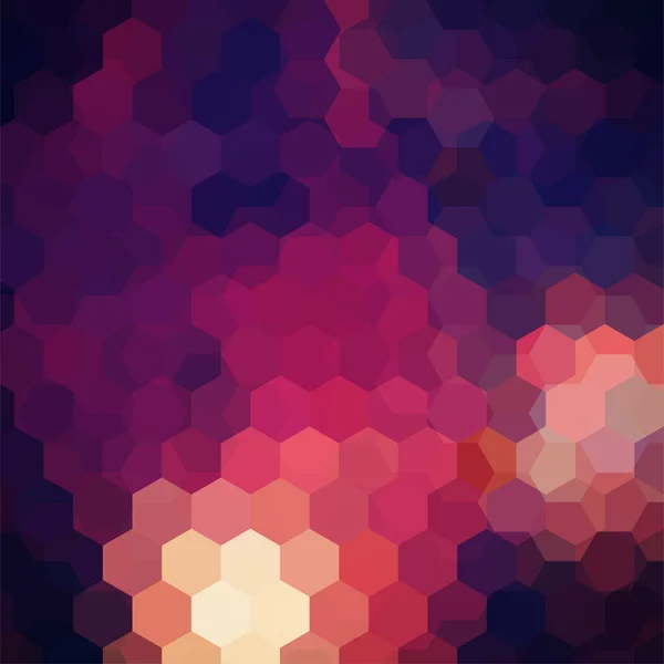 Hintergrund Aus Violetten Sechsecken Quadratische Komposition Mit Geometrischen Formen Eps — Stockvektor