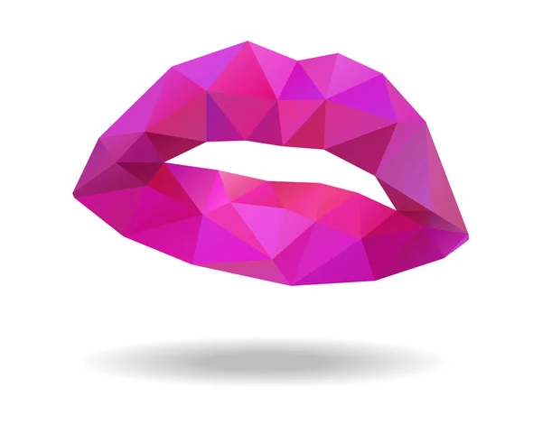 女性のピンクの唇 — ストックベクタ