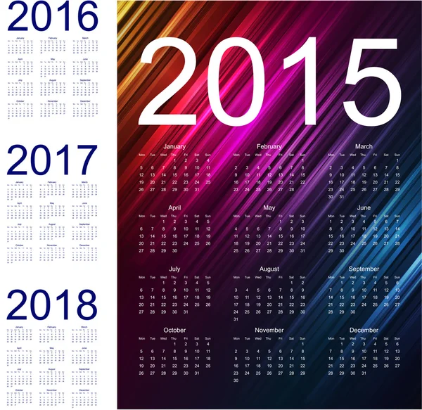 Calendrier simple avec chiffres — Image vectorielle