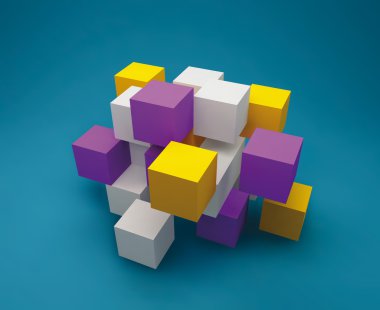 Küpler ile soyut arkaplan