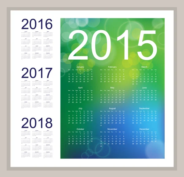 Calendrier simple avec chiffres — Image vectorielle