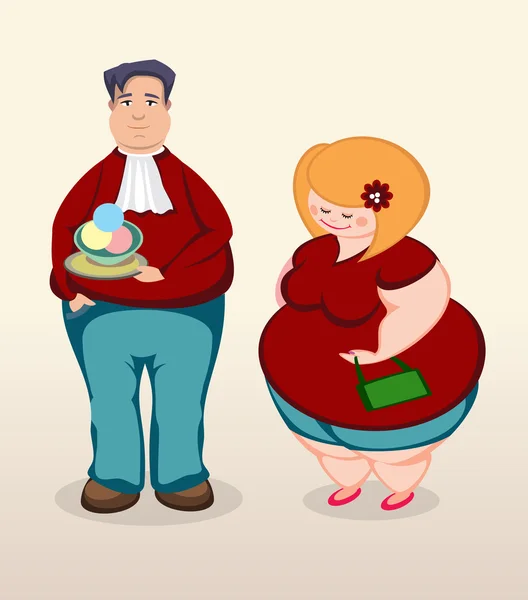 Man en vrouw op dating — Stockvector