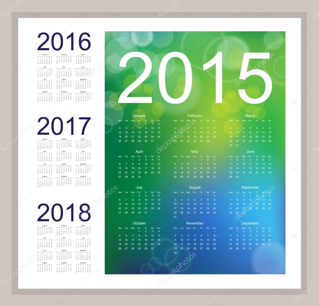 Simple calendar with figures