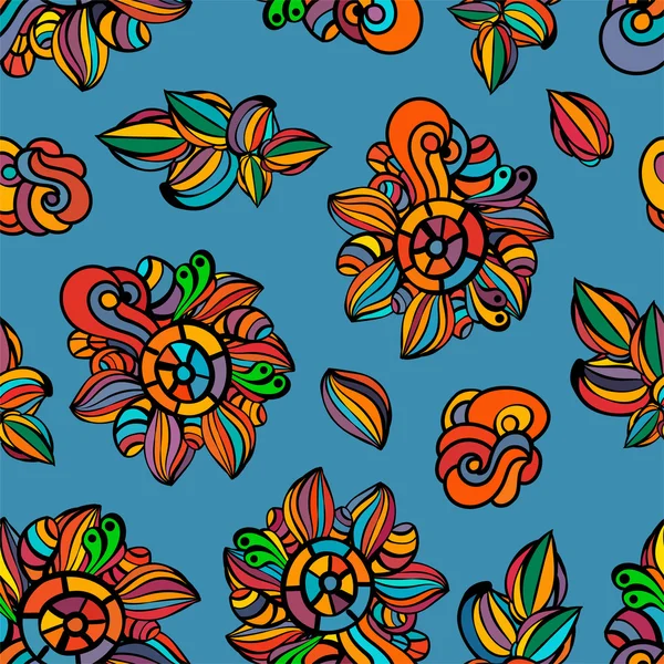 カラフルな花の背景, 壁紙, パターン — ストックベクタ