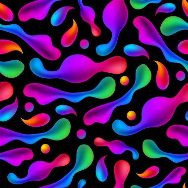 seamless abstract background of colorful three-dimensional figur