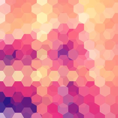 Turuncu altıgenli soyut arkaplan