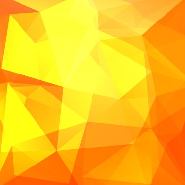 arka plan sarı, turuncu üçgenler oluşan