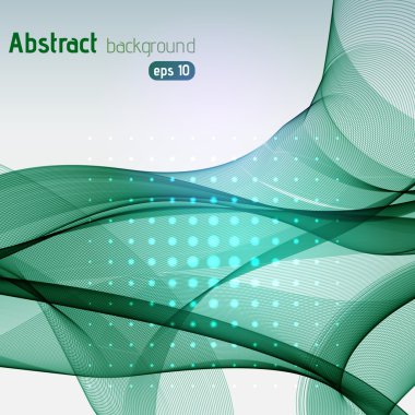 Vektör soyut yeşil dalgalar arka plan
