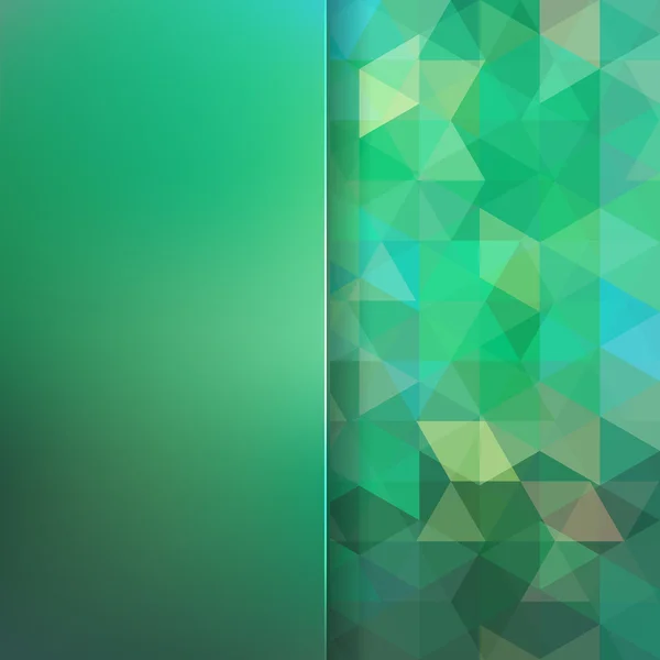 Abstract background consisting of green triangles and matt  glas — Stock Vector