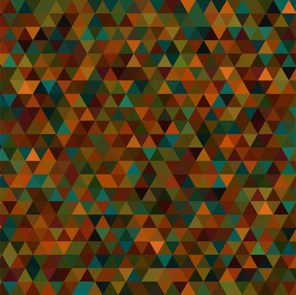 Abstract background consisting of small brown, green triangles — Stock Vector