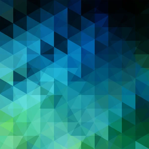 Sfondo astratto composto da triangoli verdi, blu — Vettoriale Stock
