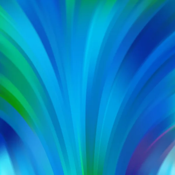 滑らかな、明るい青、緑線の背景 — ストックベクタ
