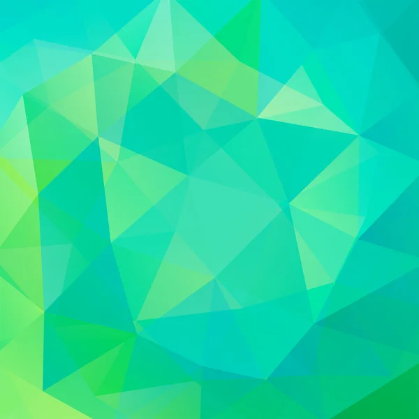 Abstract background consisting of green, blue triangles — Stock Vector
