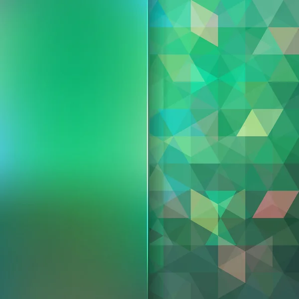 Abstract background consisting of green triangles and matt  glas — Stock Vector