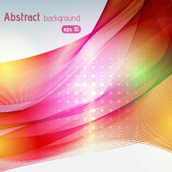 Vector abstract colorful waves background. Yellow, red, orange c — Stock Vector