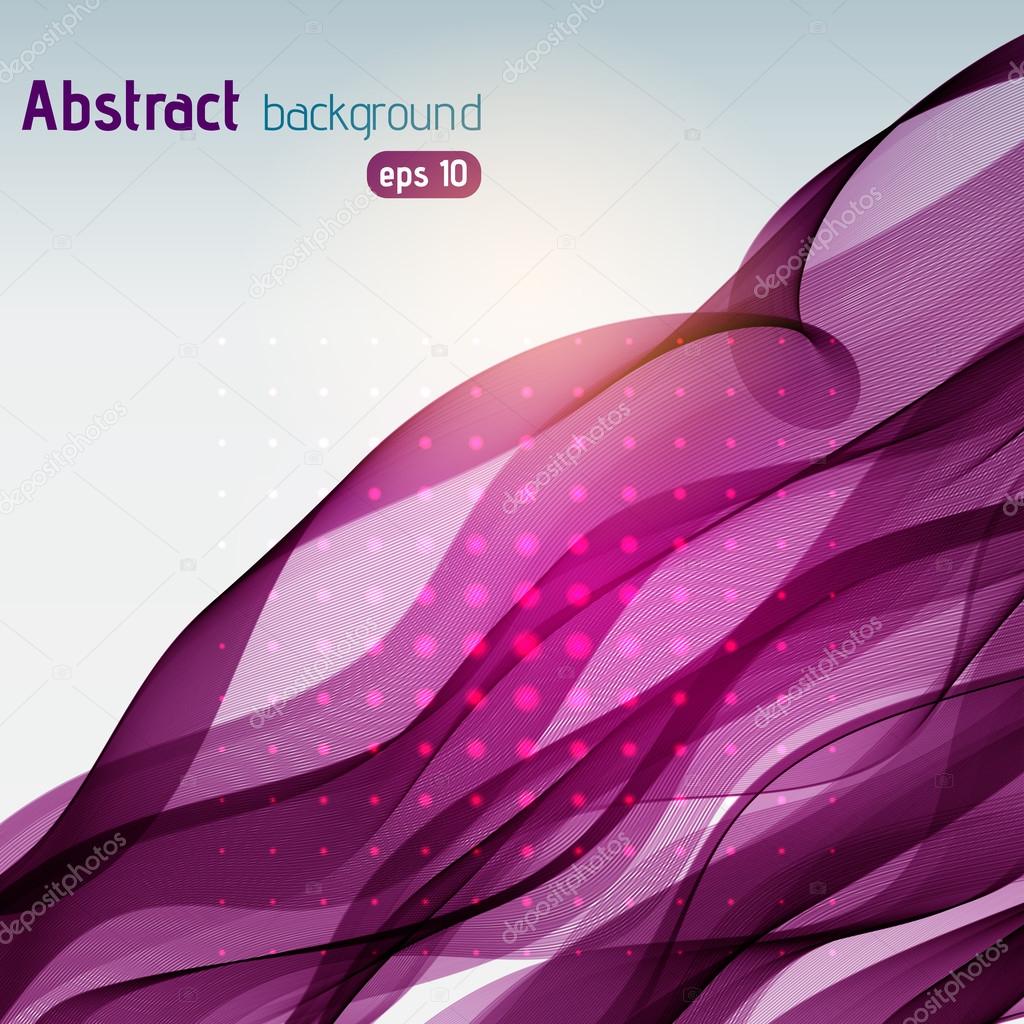 Vector abstract colorful waves background. Pink, purple colors.