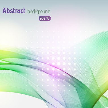 Renkli, pürüzsüz ışık çizgileri. Vektör illüstrasyonu