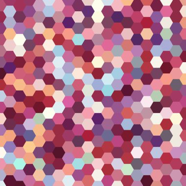 arka plan beyaz, kahverengi, mor altıgenler oluşan