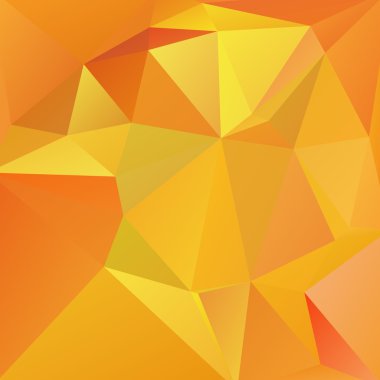 arka plan sarı, turuncu üçgenler oluşan