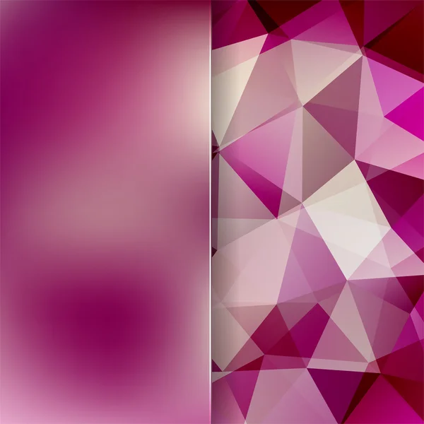 Abstrakter Hintergrund bestehend aus rosa, lila Dreiecken und Matte — Stockvektor
