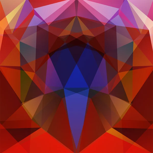 Абстрактный фон, состоящий из красных, синих треугольников — стоковый вектор