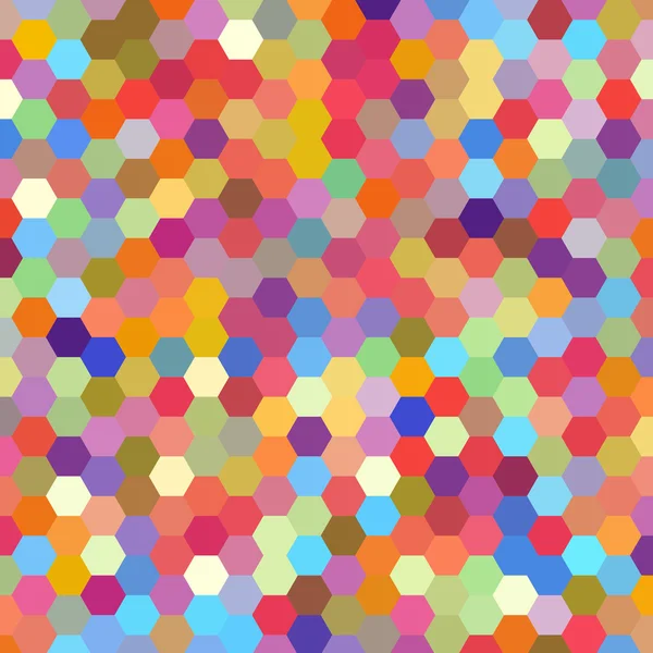 Abstrakt bakgrund bestående av färgglada hexagoner — Stock vektor