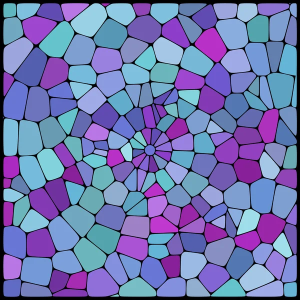 Abstracte achtergrond bestaande uit blauw, paars, violet geometrische vormen met dikke zwarte randen, vectorillustratie — Stockvector