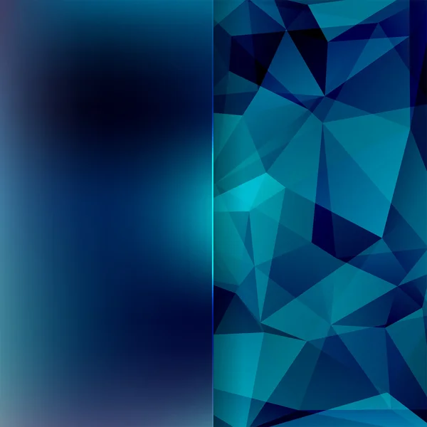 Abstract background consisting of dark blue triangles and matte — Stock Vector
