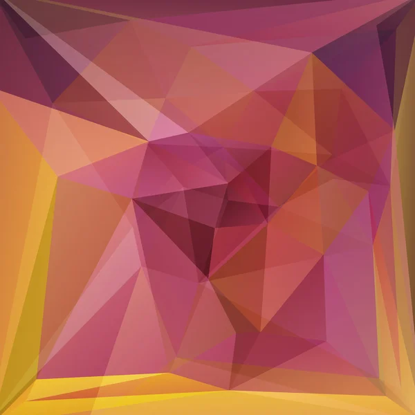 Абстрактный фон, состоящий из розового, оранжевого, желтого треугольников — стоковый вектор