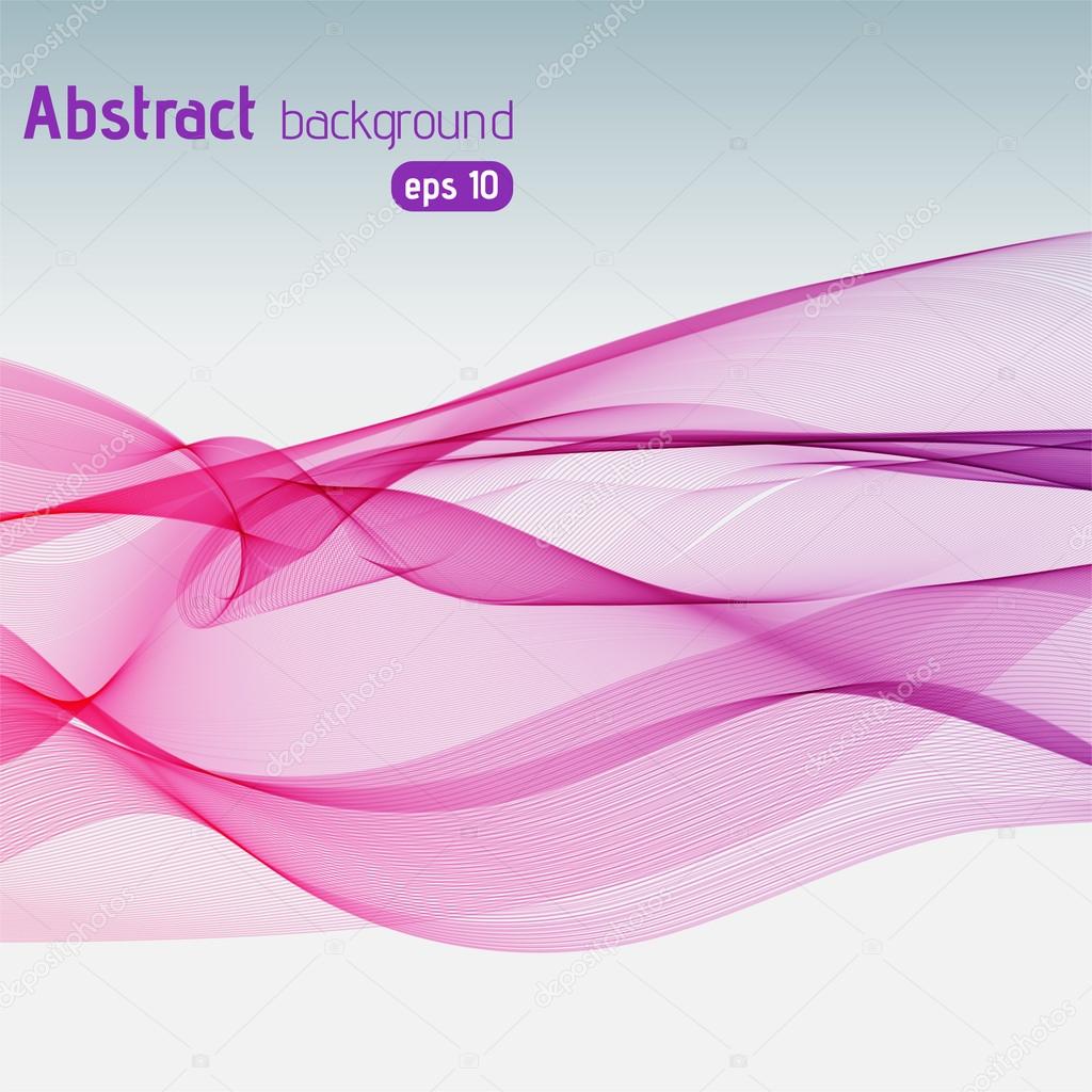Colorful smooth pink, purple lines background. Vector illustrati