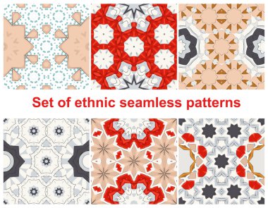 Altı renkli geometrik desenleri (sorunsuz bir şekilde fayans).