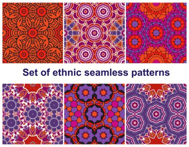 Altı renkli geometrik desenleri (sorunsuz bir şekilde fayans).