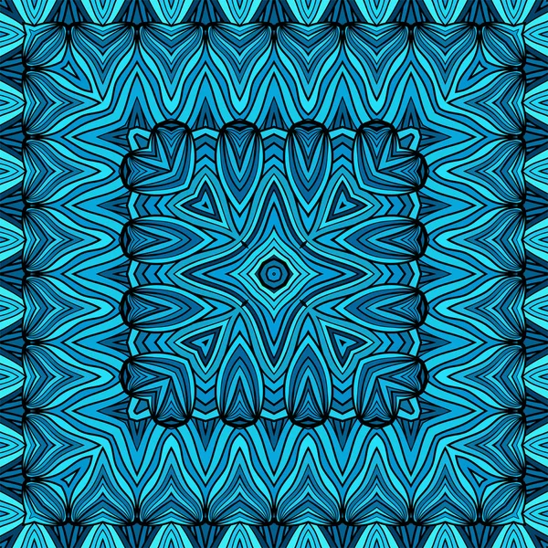 Colorful geometric pattern, vector illustration. Blue, black colors. — Stock Vector