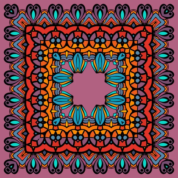 Colorful geometric pattern, vector illustration. Pink, purple, orange, black colors. — Stock Vector