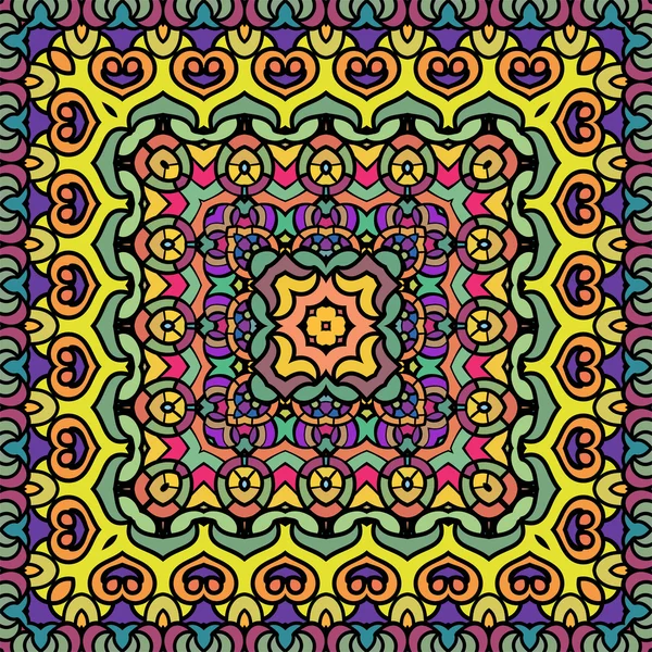Kleurrijke geometrische patroon, vectorillustratie. Groen, roze, geel kleuren. — Stockvector