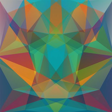 yeşil, turuncu, mavi ttiangle oluşan renkli arka plan