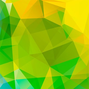 arka plan sarı, yeşil üçgenler oluşan