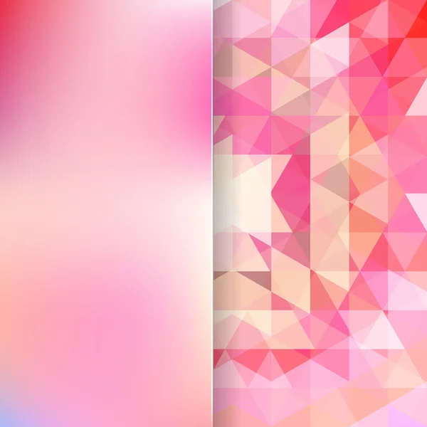 ピンクの三角形とマットのガラスで構成される抽象的な背景 — ストックベクタ