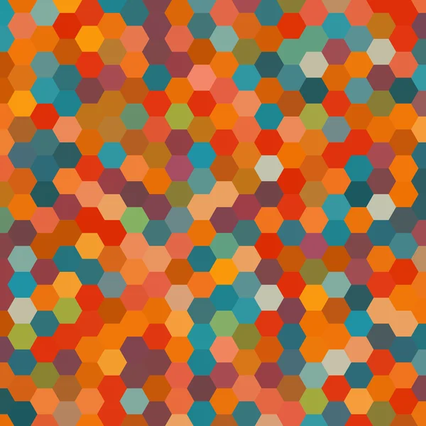 橙色、 蓝色六边形组成的抽象背景 — 图库矢量图片