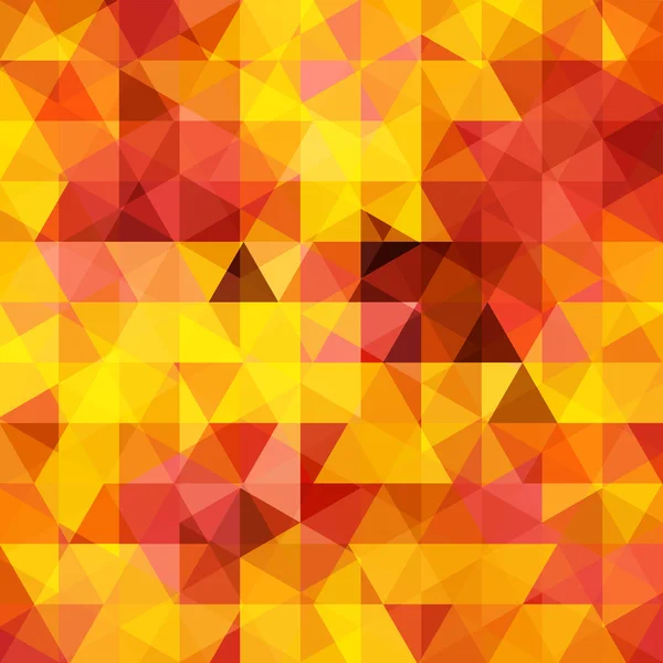 Fondo abstracto compuesto de triángulos amarillo, naranja y rojo — Archivo Imágenes Vectoriales