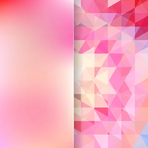 Абстрактный фон, состоящий из розовых треугольников и матового стекла — стоковый вектор