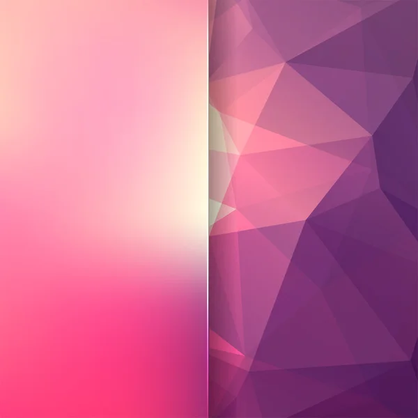 Fondo abstracto formado por triángulos rosados y vidrio mate — Vector de stock
