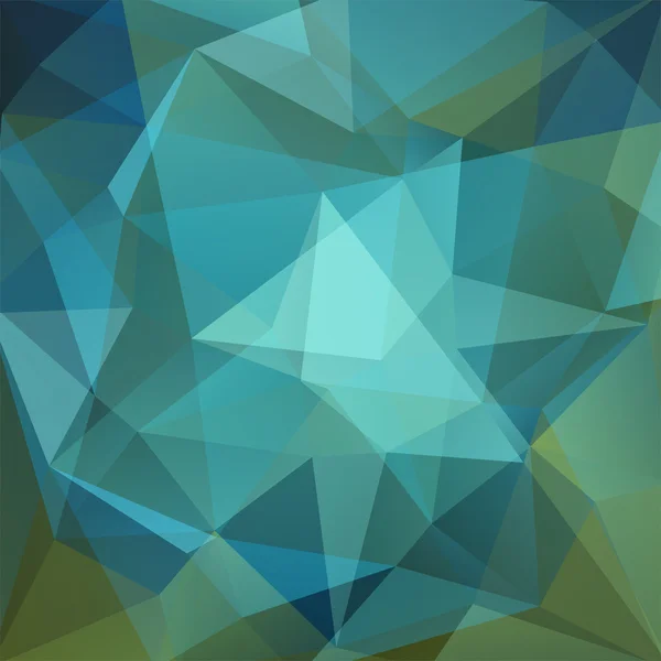 暗い、緑、青の三角形で構成される抽象的な背景 — ストックベクタ