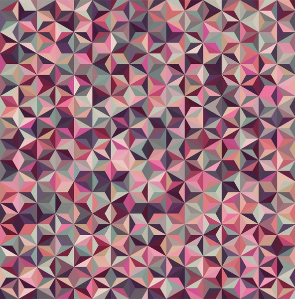 Abstract background consisting of small pink, purple, green triangles — Stock Vector