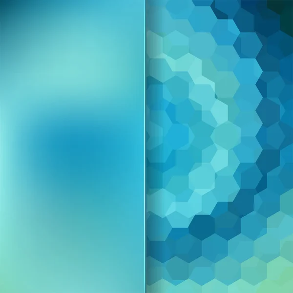 Abstracte achtergrond bestaande uit groene, blauwe zeshoeken — Stockvector