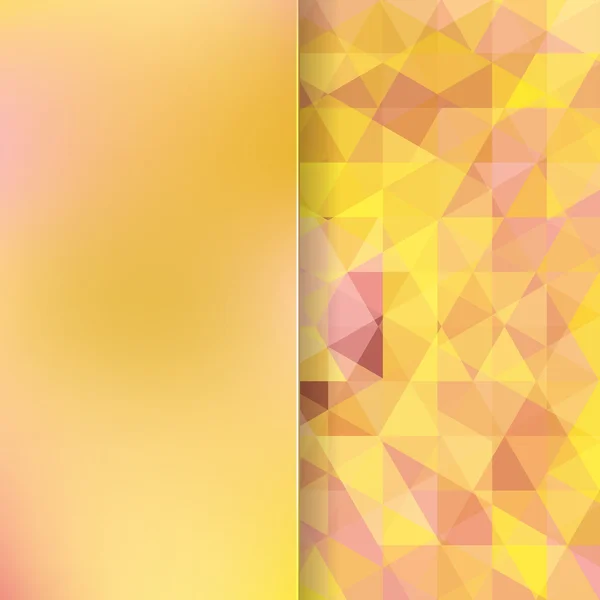 Fondo abstracto formado por triángulos amarillos y vidrio mate — Vector de stock