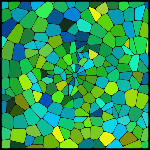 Abstracte achtergrond bestaande uit groene, blauwe geometrische vormen — Stockvector