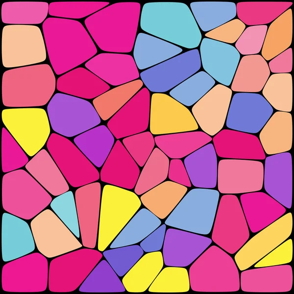 Fond abstrait composé de rose, jaune, violet, bleu formes géométriques, illustration vectorielle — Image vectorielle