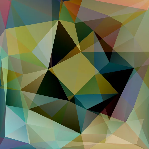 Abstracte achtergrond bestaande uit groene, bruine driehoeken — Stockvector