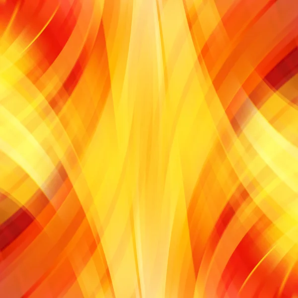Coloridas líneas de luz lisa de fondo. Amarillo, rojo, naranja. Ilustración vectorial — Vector de stock